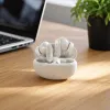 The white wireless earphone storage case, portable charging case, and earphone case storage bag accessories feature a simple design details Picture